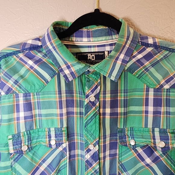 AMONGST OTHERS American Legacy Western Mens L Pear Snap Brushpopper BoxB - Picture 4 of 6